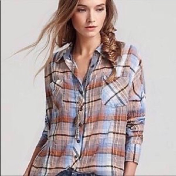 We The Free Tops - We the free flyaway plaid button down shirt